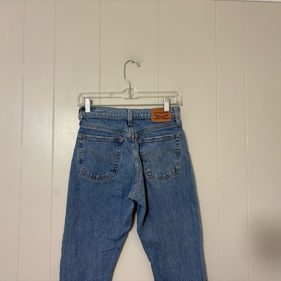 Levi’s 501 Women’s High Rise Distressed Straight Jeans Blue Size 25 - Picture 6 of 9